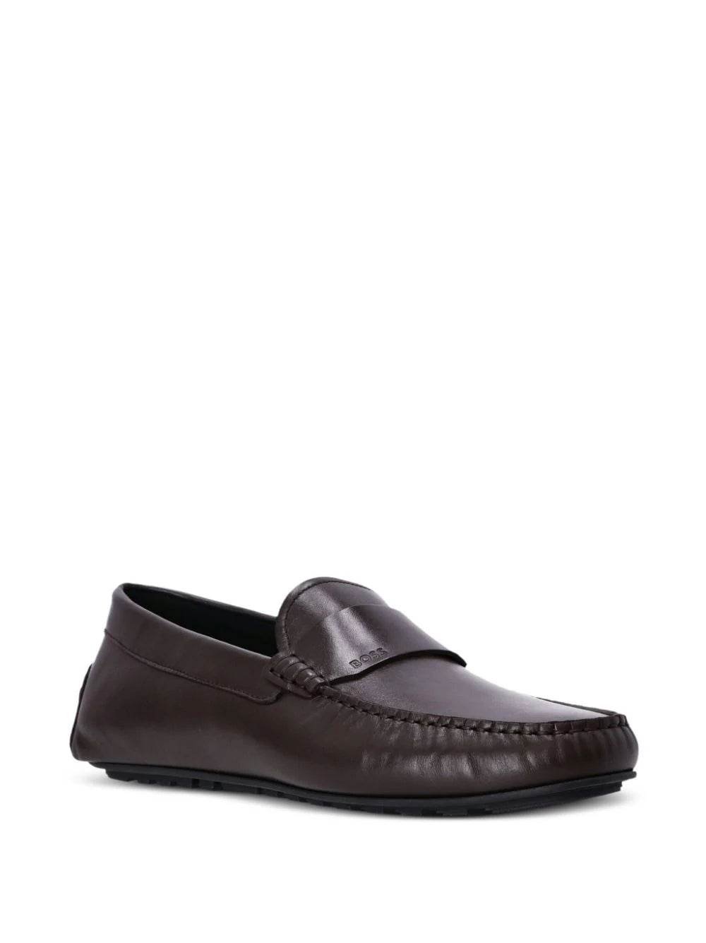 BOSS  Noel logo-debossed leather loafers