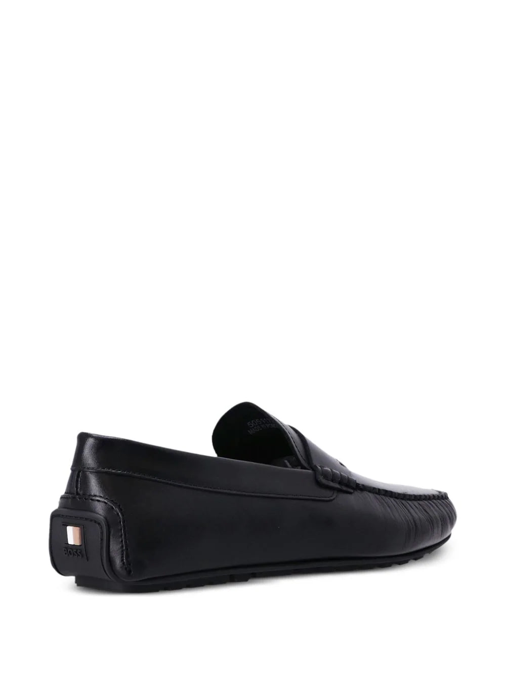 BOSS  Noel logo-debossed leather loafers