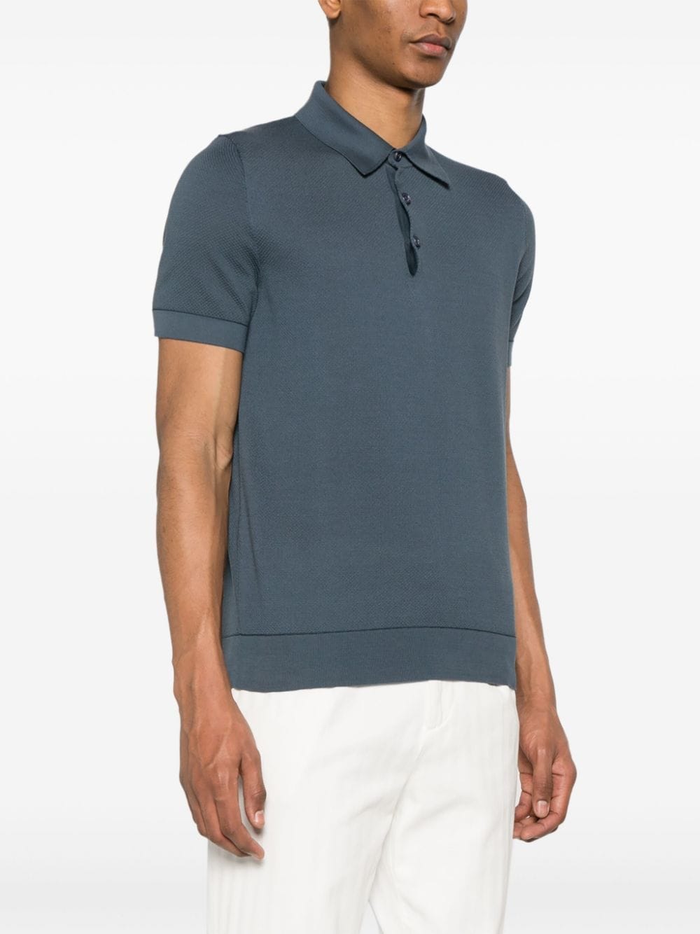 Brioni  Sea Island piqué polo shirt