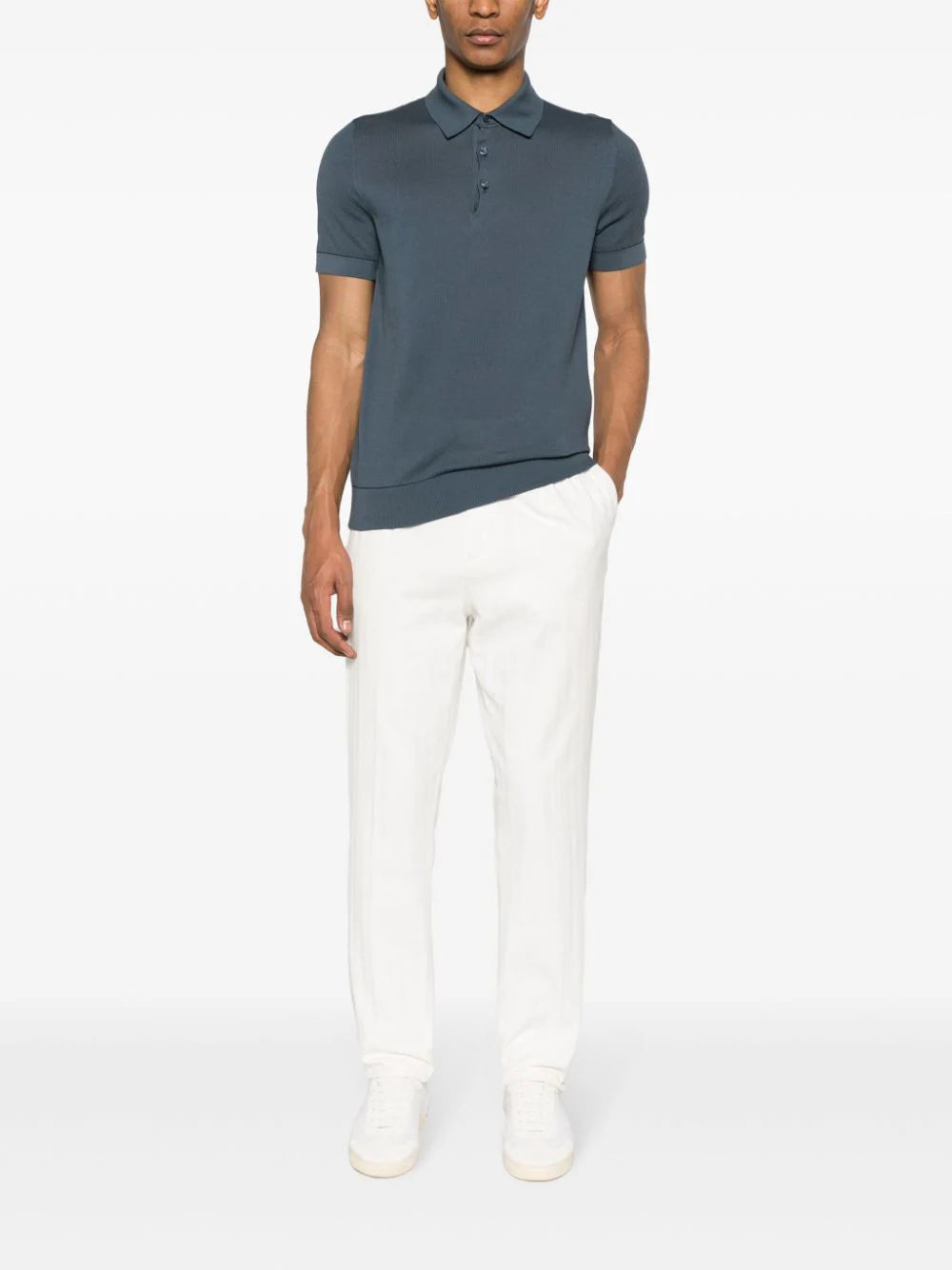 Brioni  Sea Island piqué polo shirt