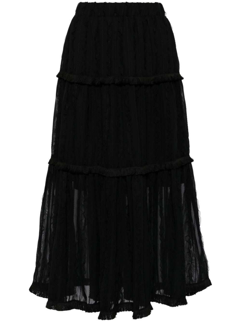 b+ab  tiered midi skirt