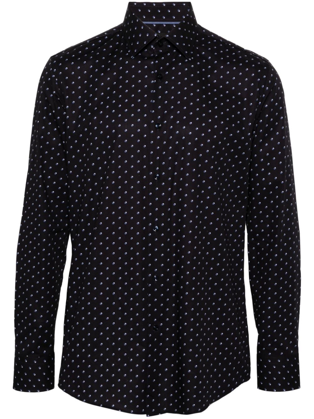 BOSS geometric-print poplin shirt