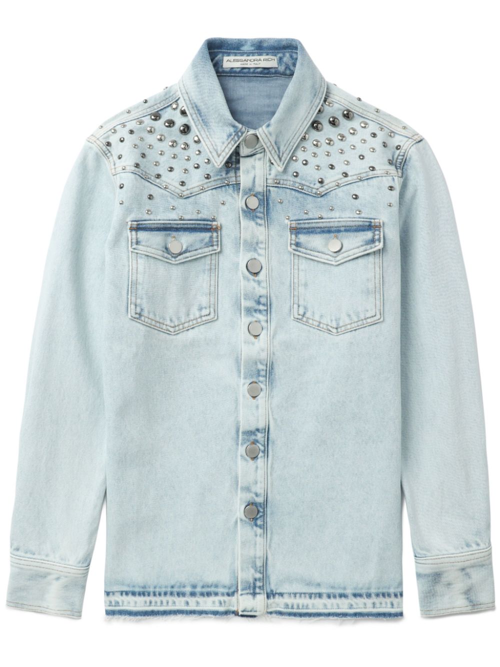 Alessandra Rich  stud-detailed denim jacket
