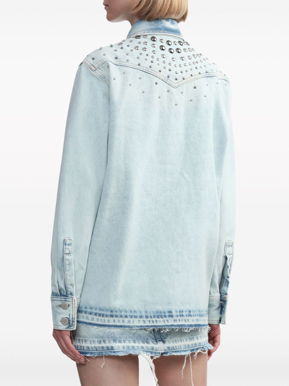 Alessandra Rich  stud-detailed denim jacket