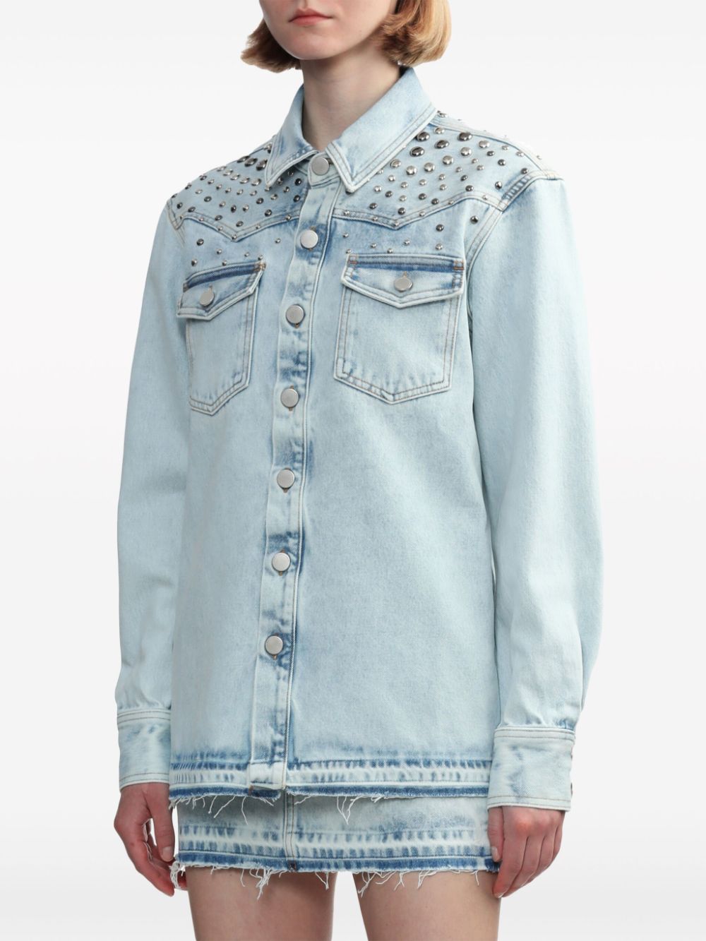Alessandra Rich  stud-detailed denim jacket