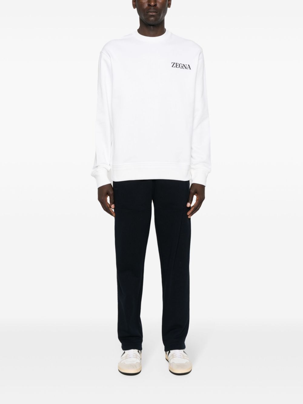 Zegna  appliqué-logo cotton sweatshirt