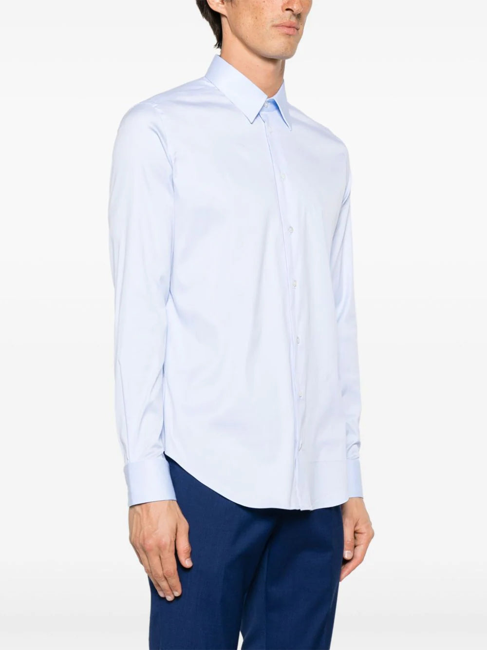 C.P. Company logo-print chambray shirt