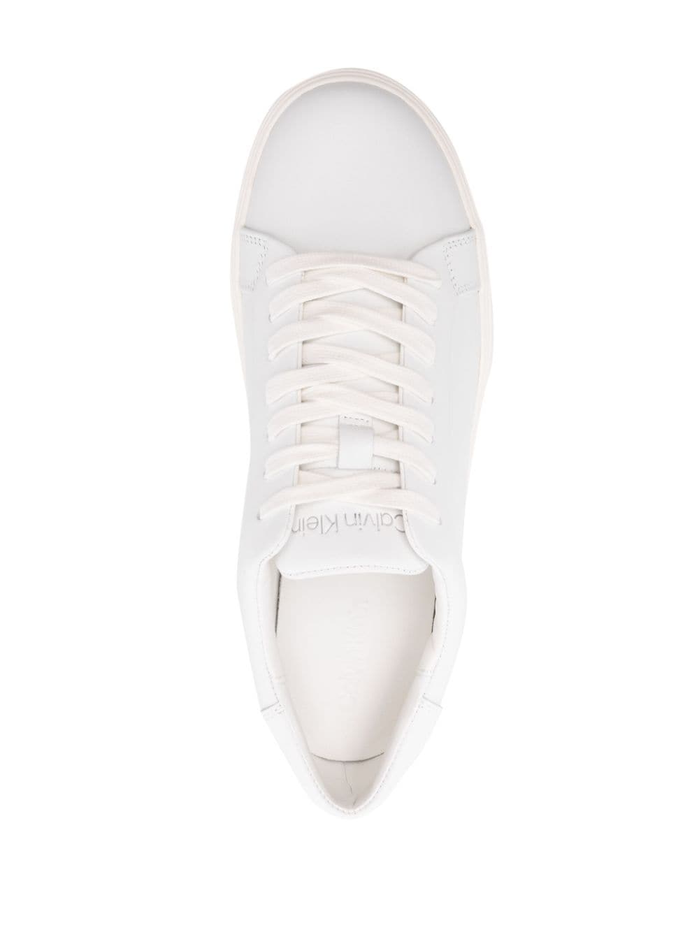Calvin Klein logo-debossed leather snekaers