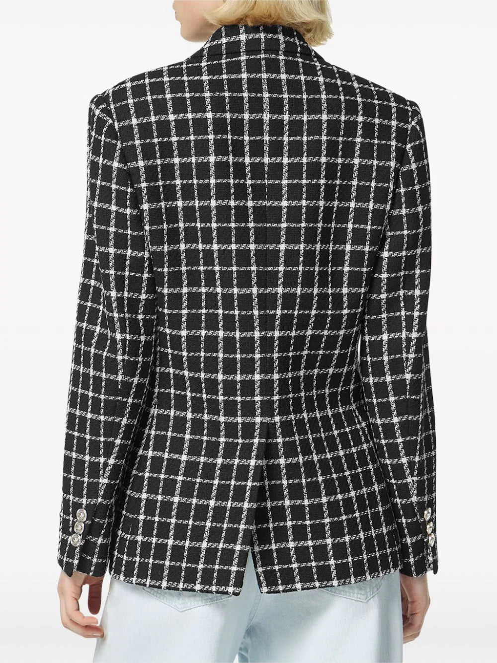 Versace  double-breasted tweed blazer