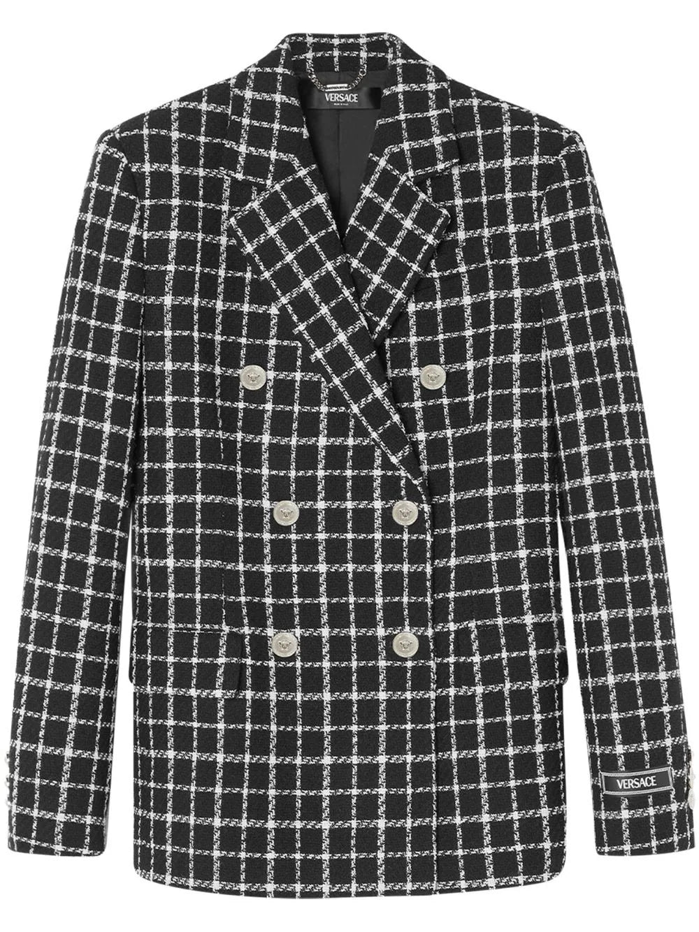 Versace  double-breasted tweed blazer
