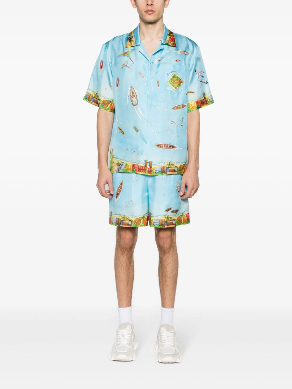Casablanca Maison Sur Piloti silk shirt