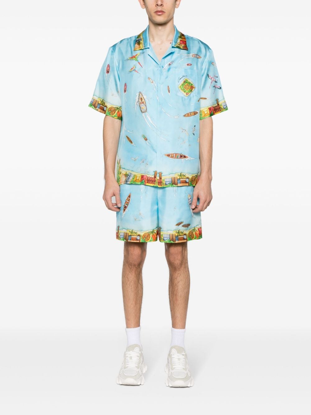 Casablanca Maison Sur Piloti silk shirt
