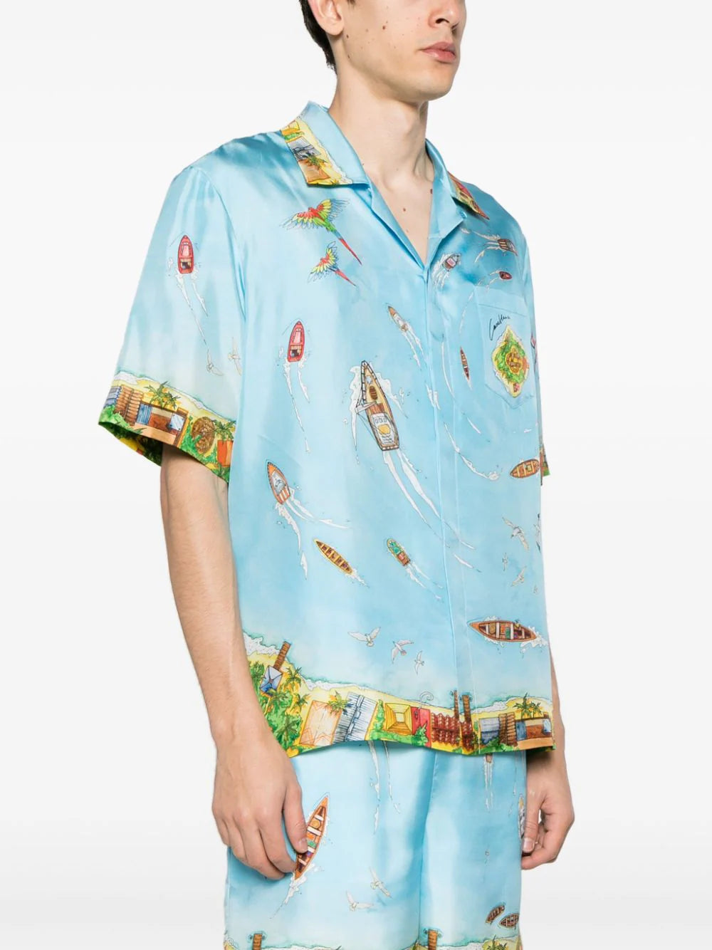 Casablanca Maison Sur Piloti silk shirt