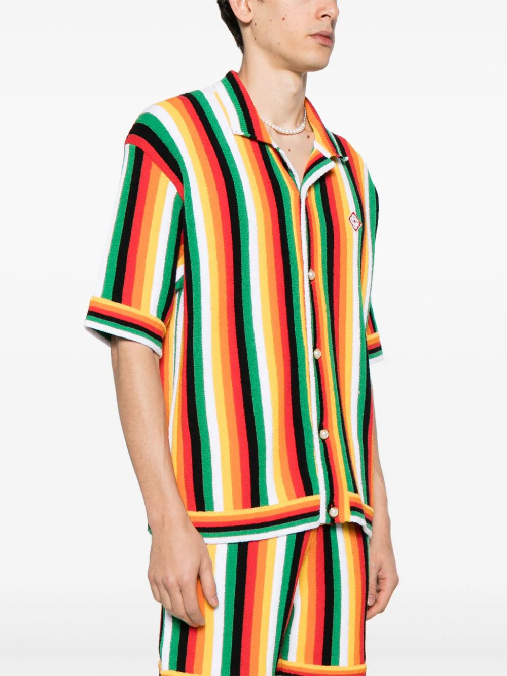 Casablanca  striped towelling shirt