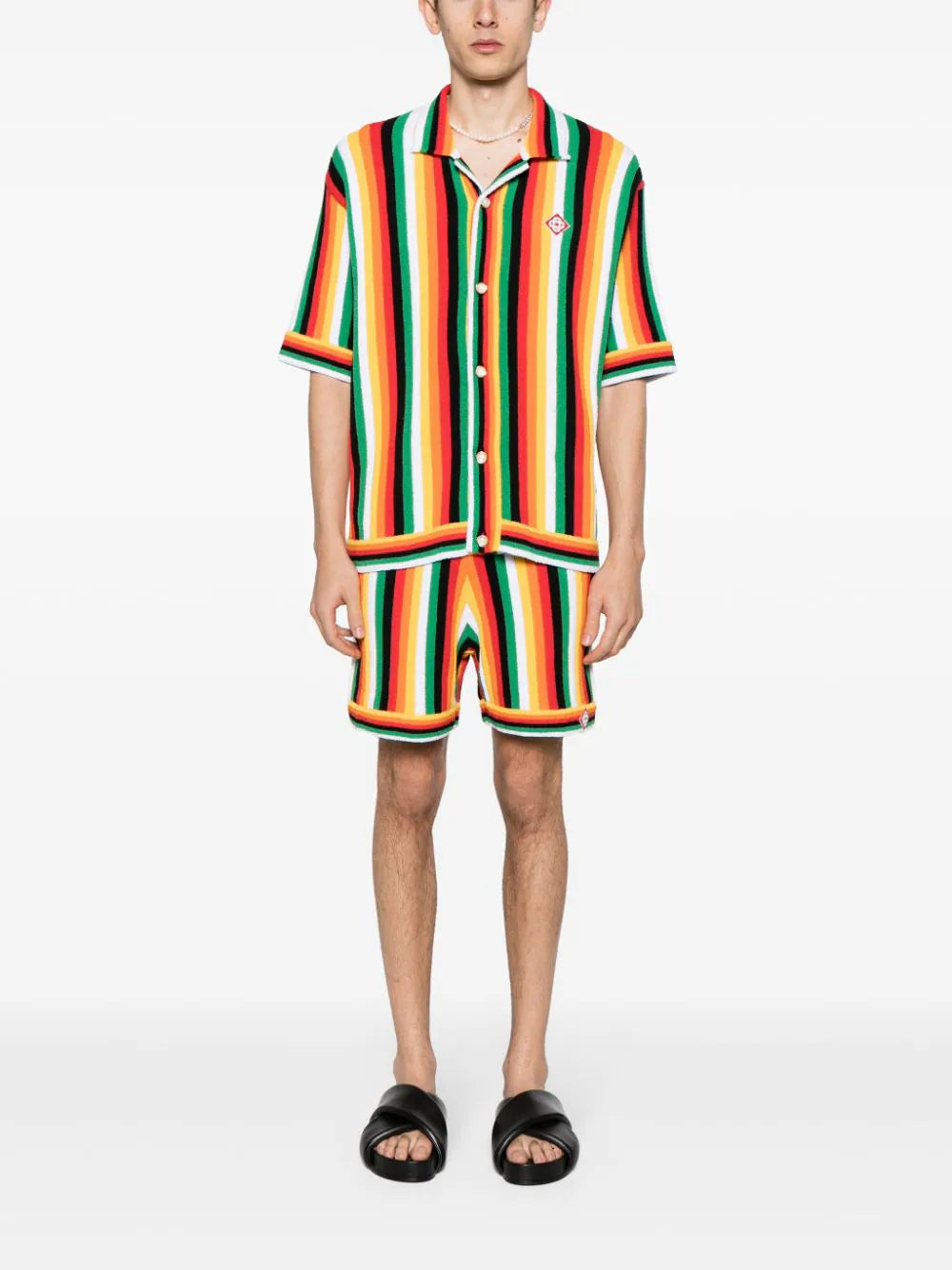 Casablanca  striped towelling shirt