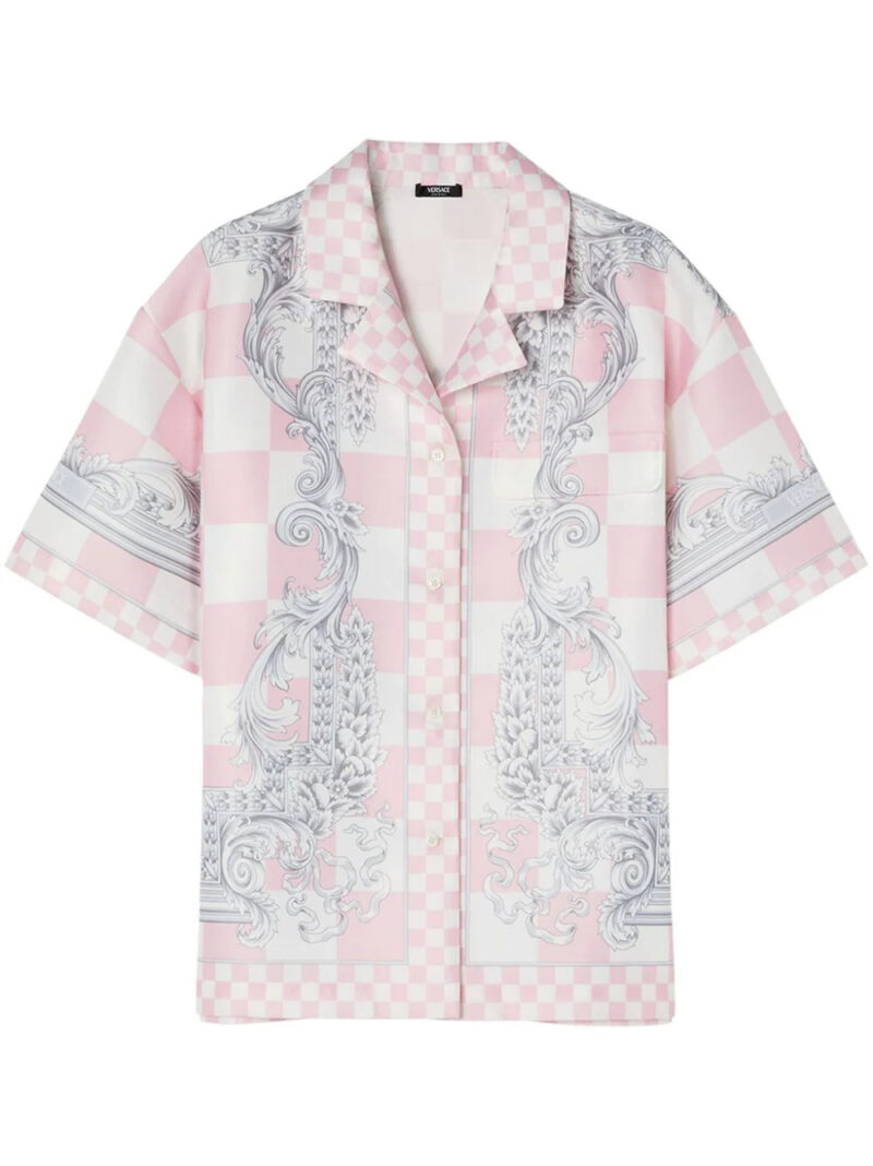 Versace  Barocco checked shirt