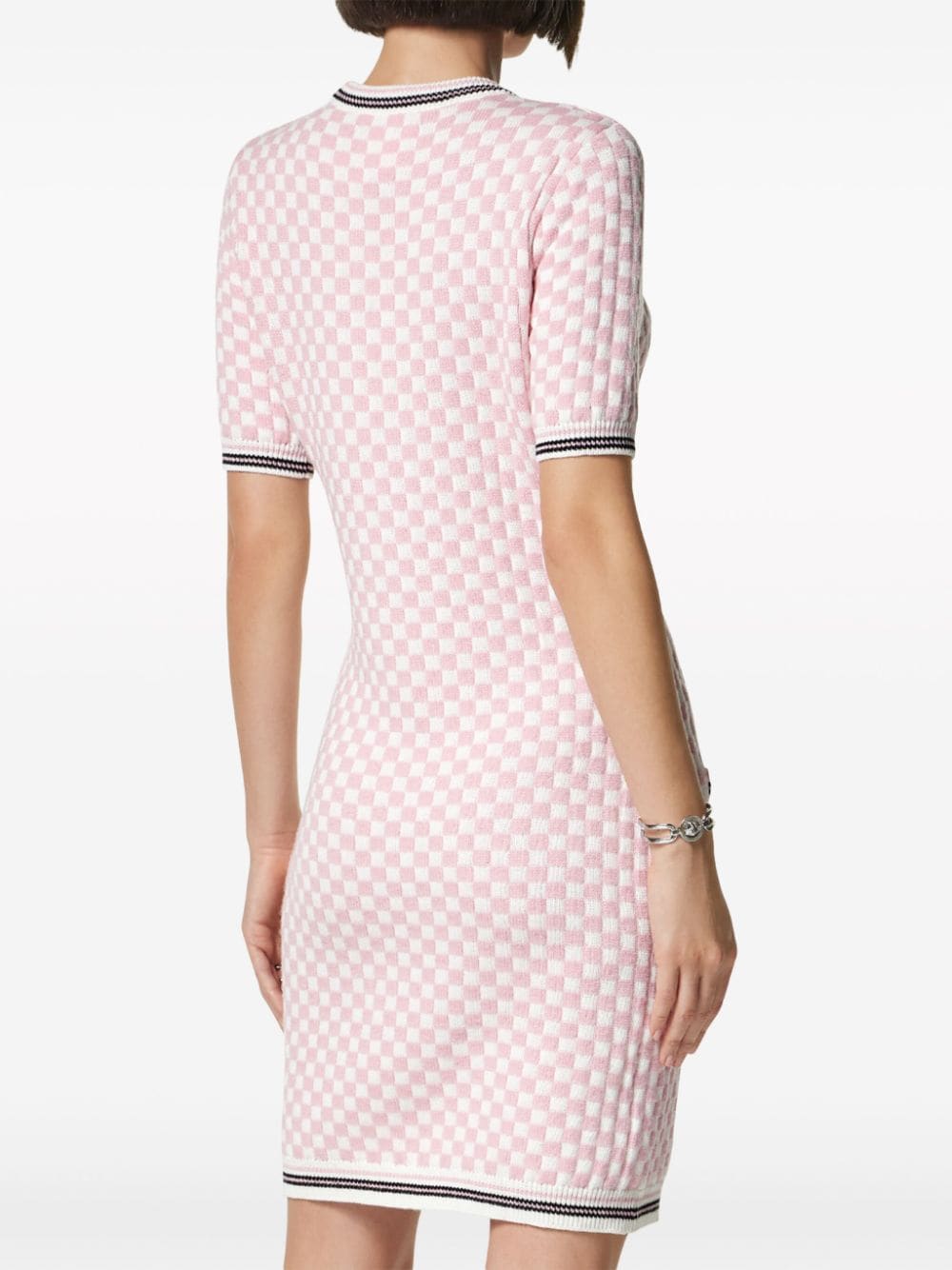 Versace  checked knitted minidress
