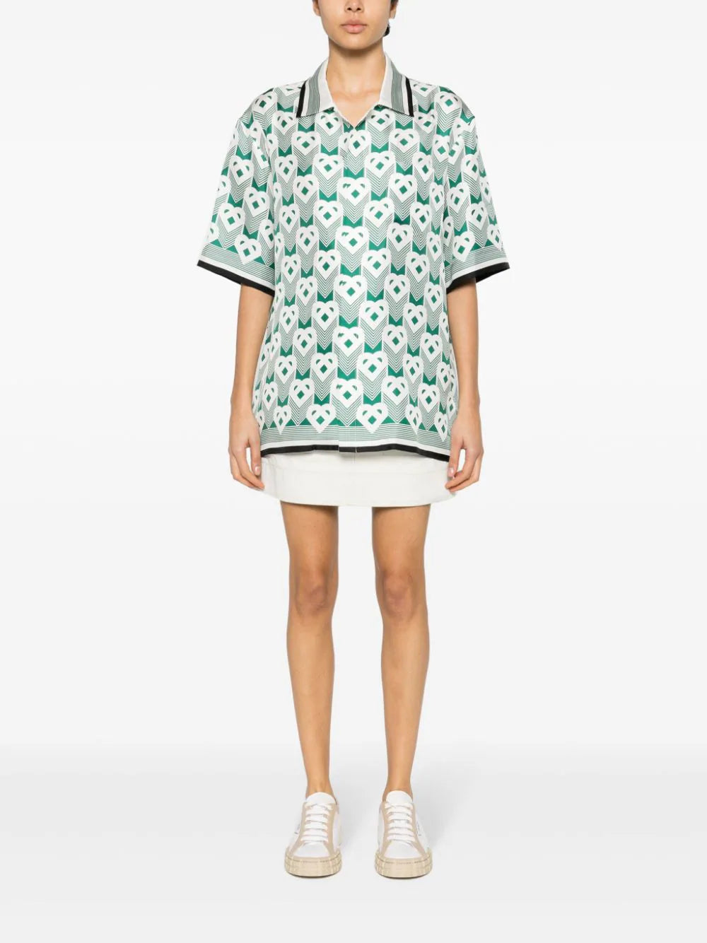 Casablanca  Heart Monogram silk shirt