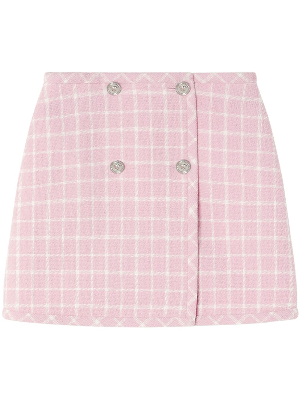 Versace  Contrasto tweed wrap miniskirt