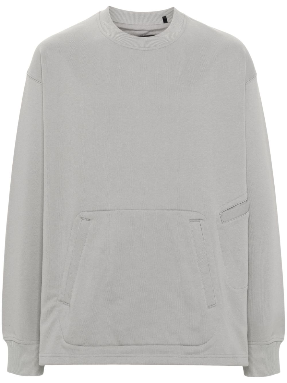 Y-3  logo-rubberised jersey sweatshirt