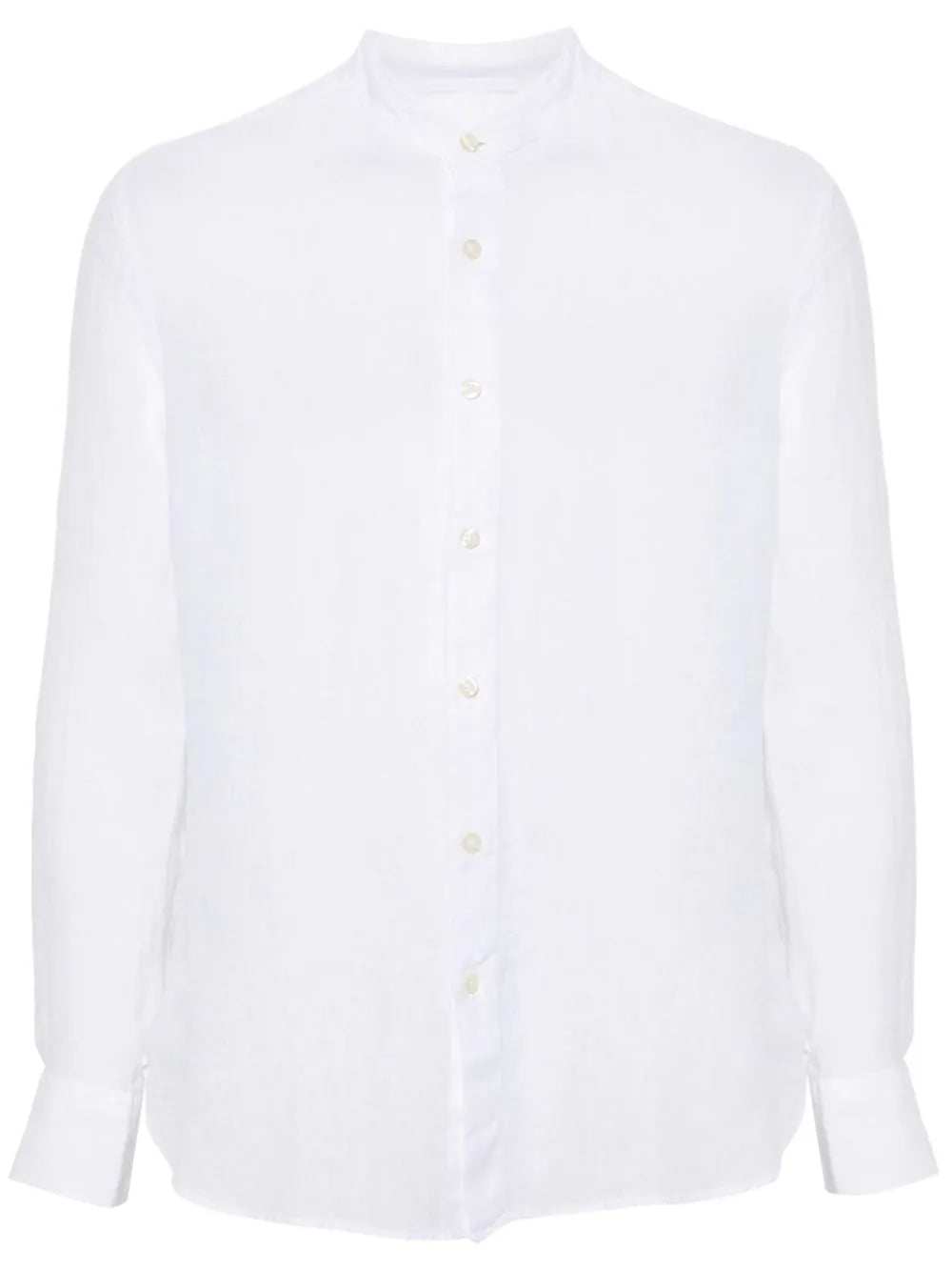 120% Lino  band-collar linen shirt