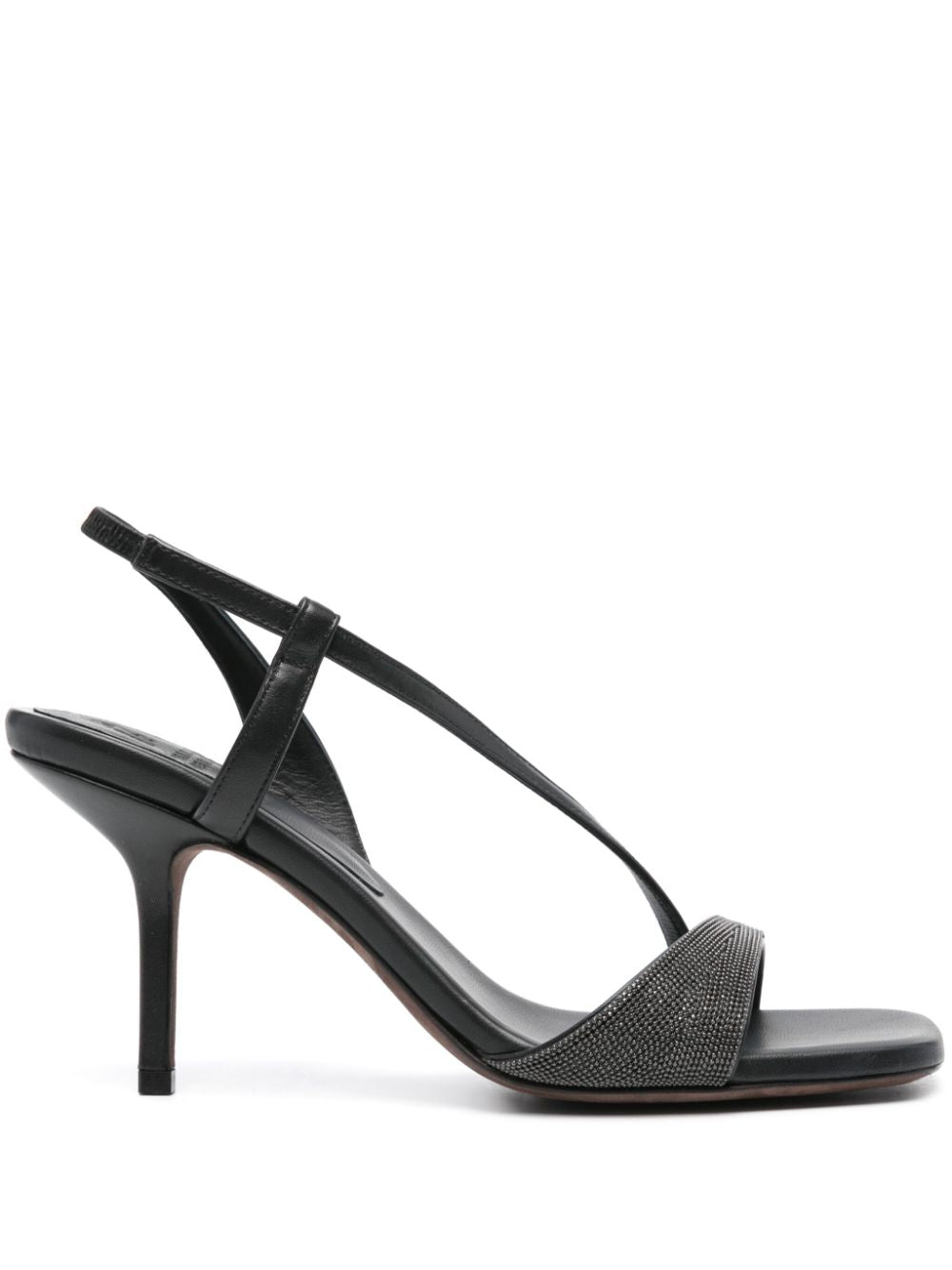 Brunello Cucinelli  95mm Monili-chain leather sandals