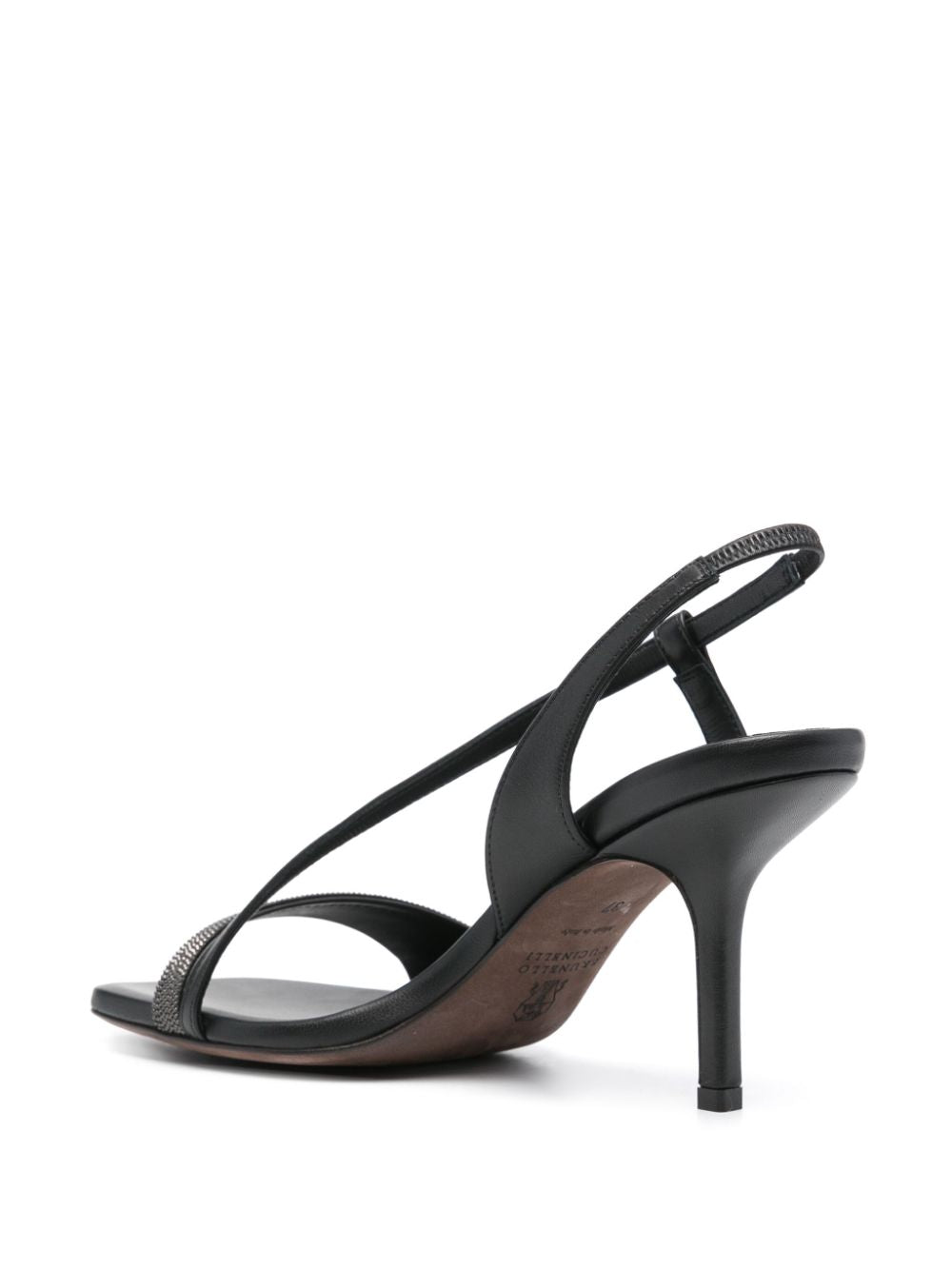 Brunello Cucinelli 95mm Monili-chain leather sandals