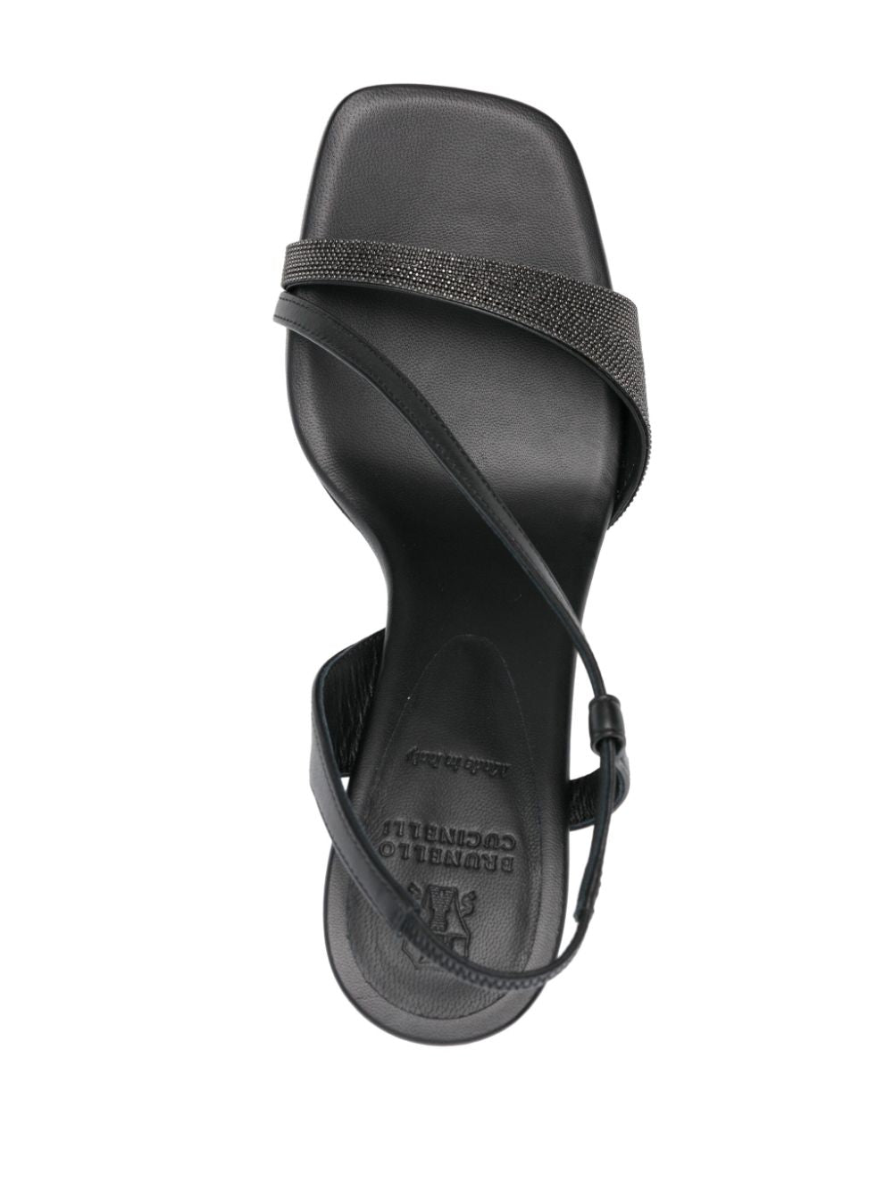 Brunello Cucinelli 95mm Monili-chain leather sandals