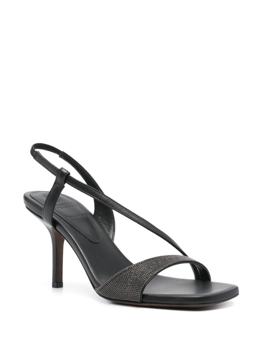 Brunello Cucinelli 95mm Monili-chain leather sandals