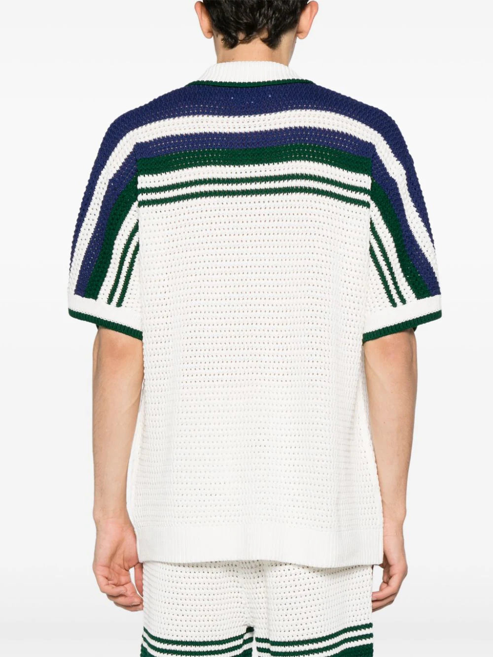 Casablanca  striped crochet-knit shirt