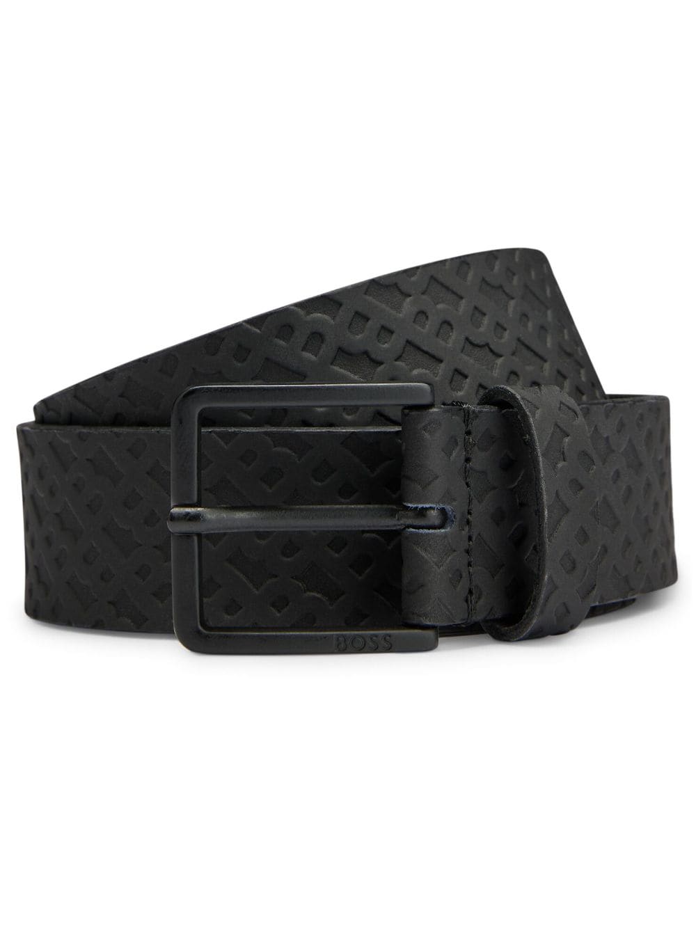 BOSS  monogram-embossed leather belt