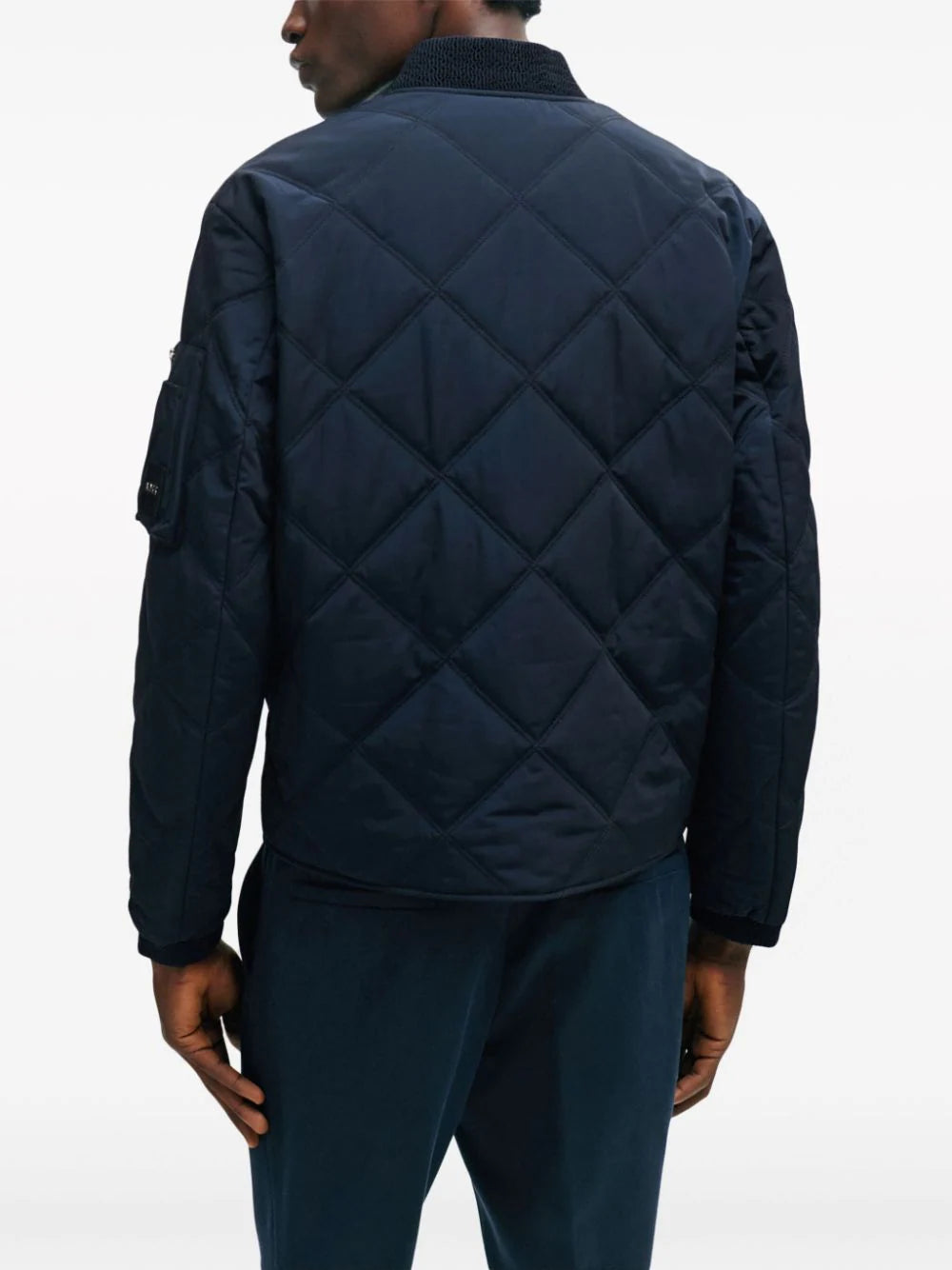 BOSS  diamond-quilted bomber jacket