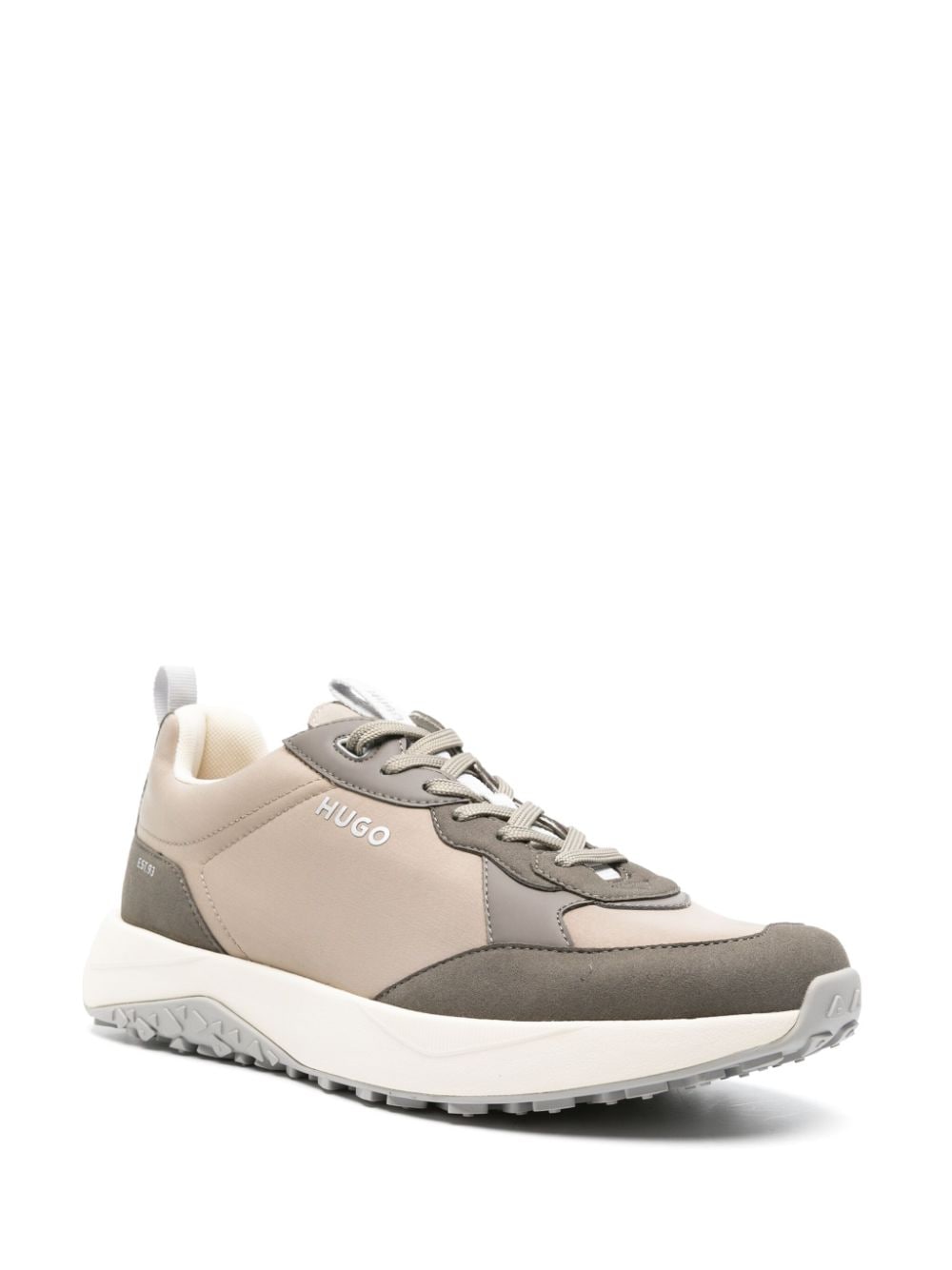 BOSS two-tone panelled sneakers