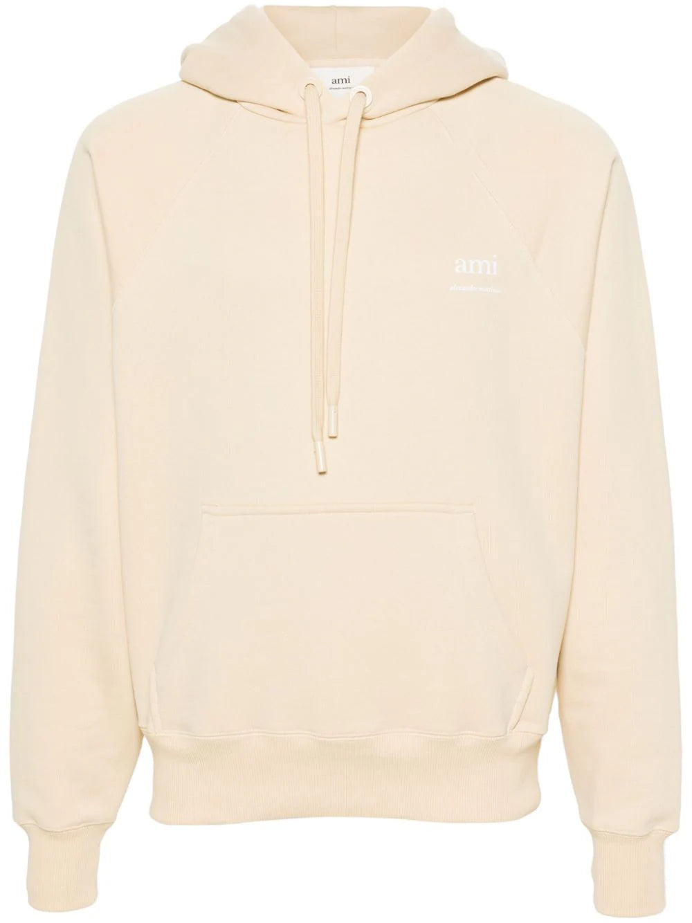 AMI Paris  logo-print cotton hoodie