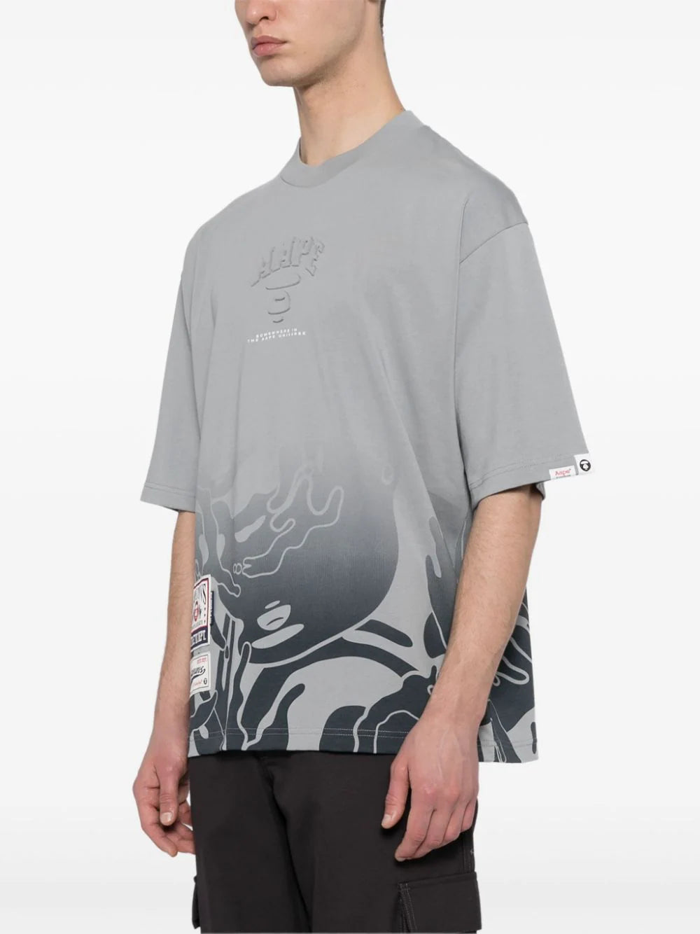 AAPE BY *A BATHING APE®  camouflage logo-print cotton T-shirt