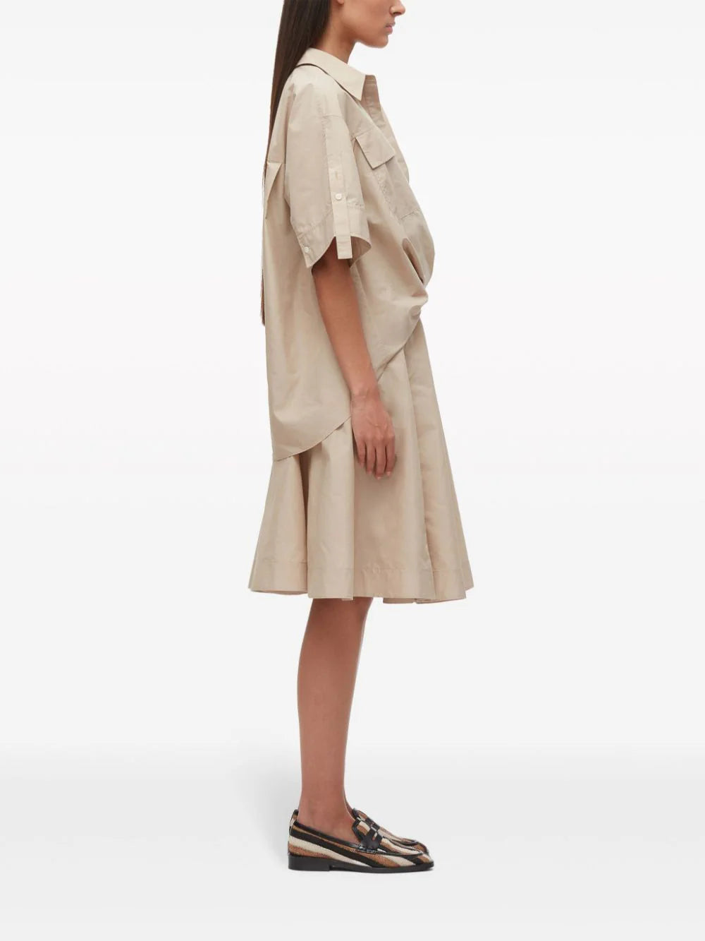 3.1 Phillip Lim short-sleeve draped shirtdress