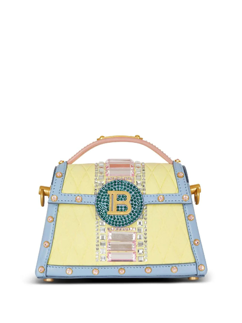Balmain  B-Buzz Dynasty embellished suede handbag