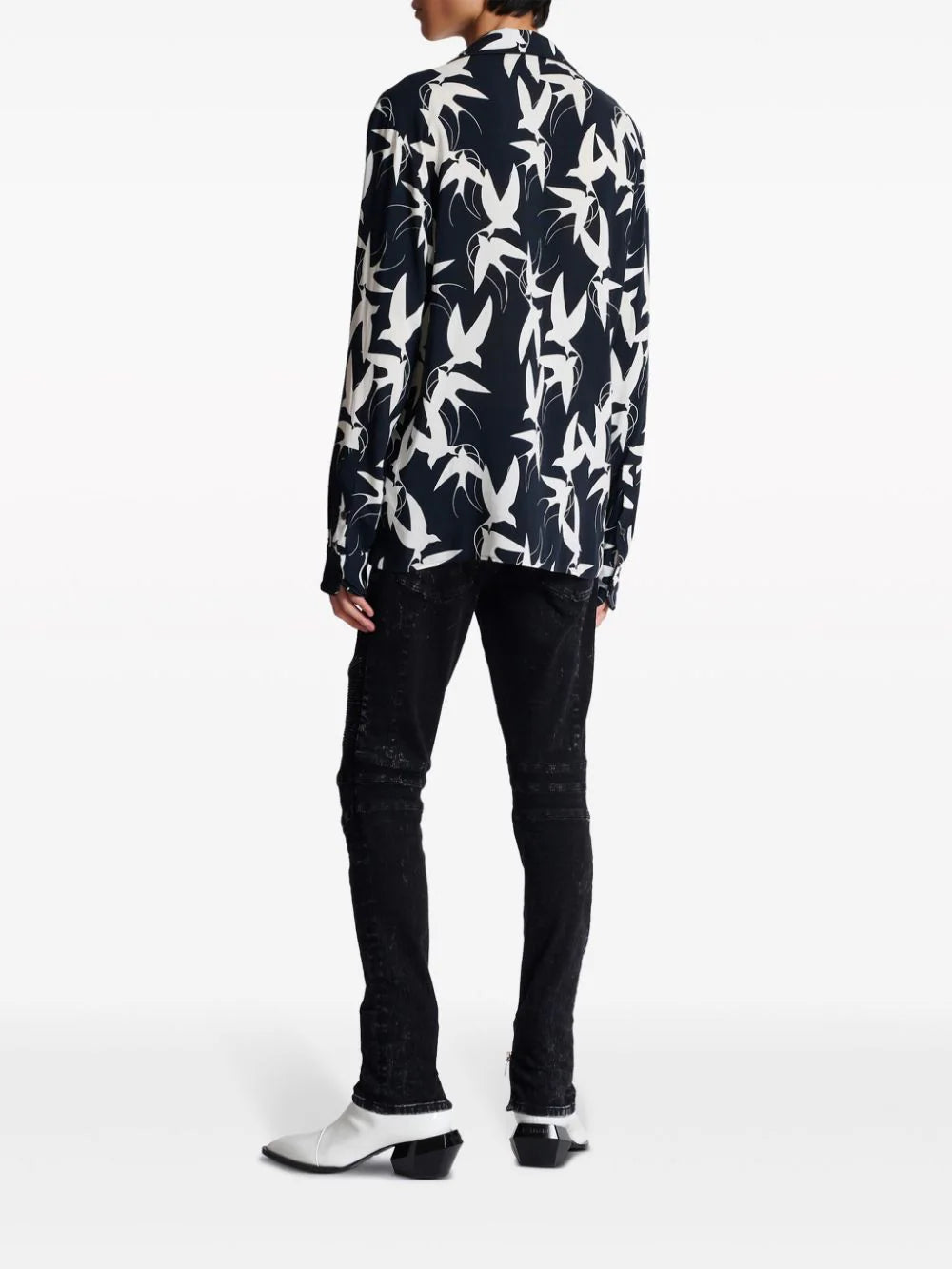 Balmain swallow-print shirt