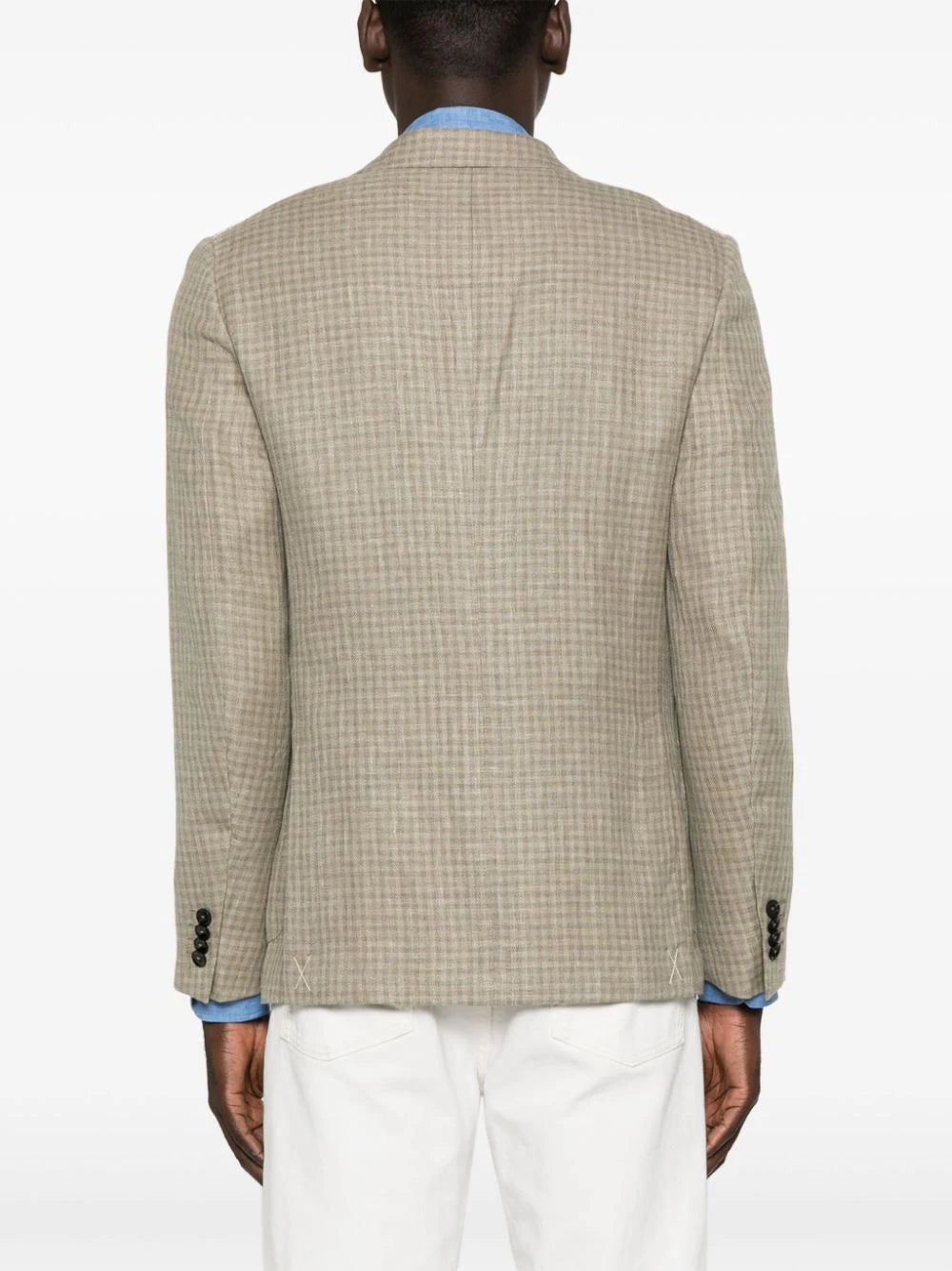 Zegna  gingham single-breasted blazer