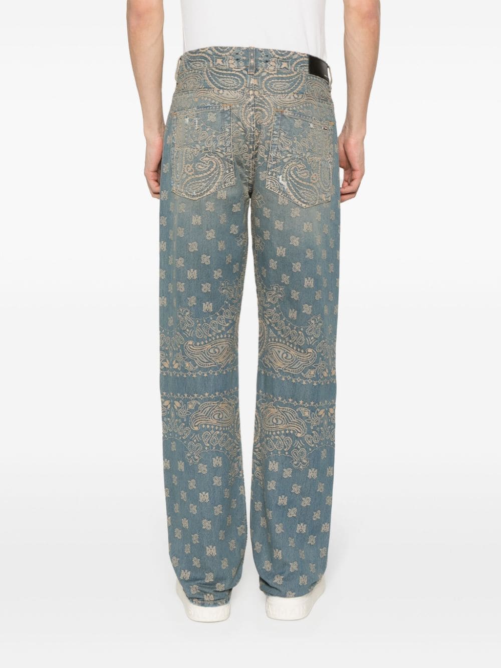 AMIRI bandana-jacquard straight jeans