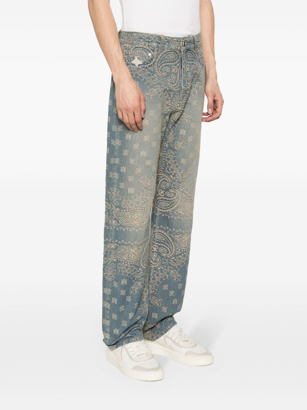 AMIRI bandana-jacquard straight jeans