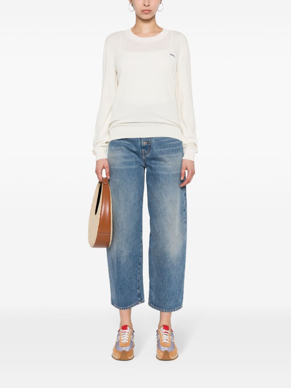 A.P.C.  logo-embroidered jumper