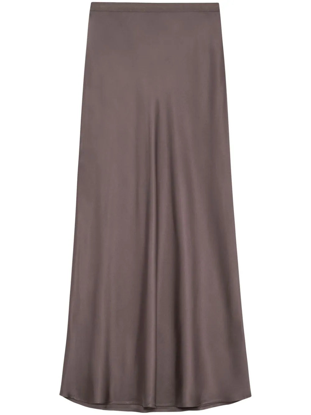 ANINE BING  Bar fluted silk-satin midi skirt
