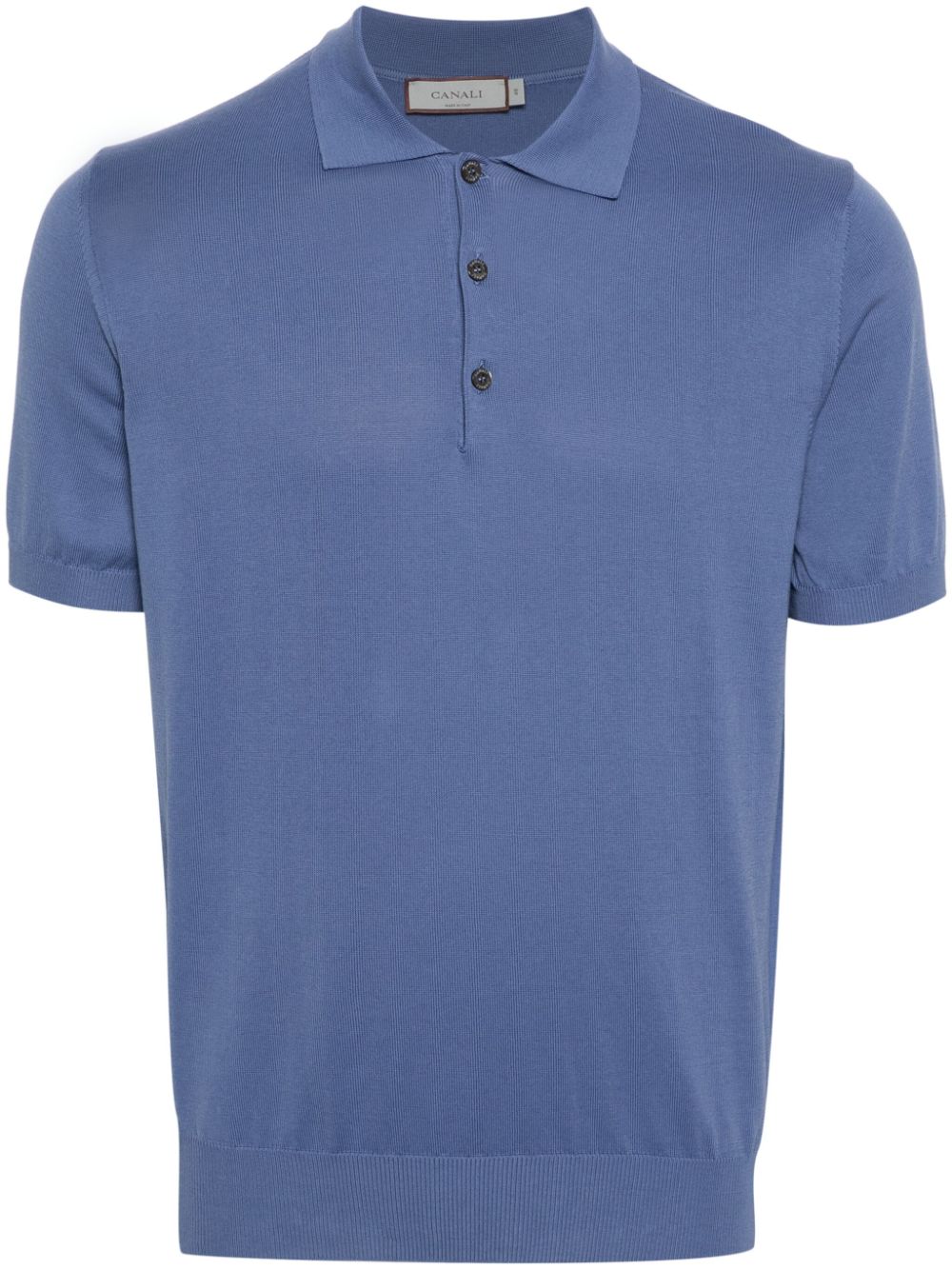 Canali  knitted cotton polo shirt
