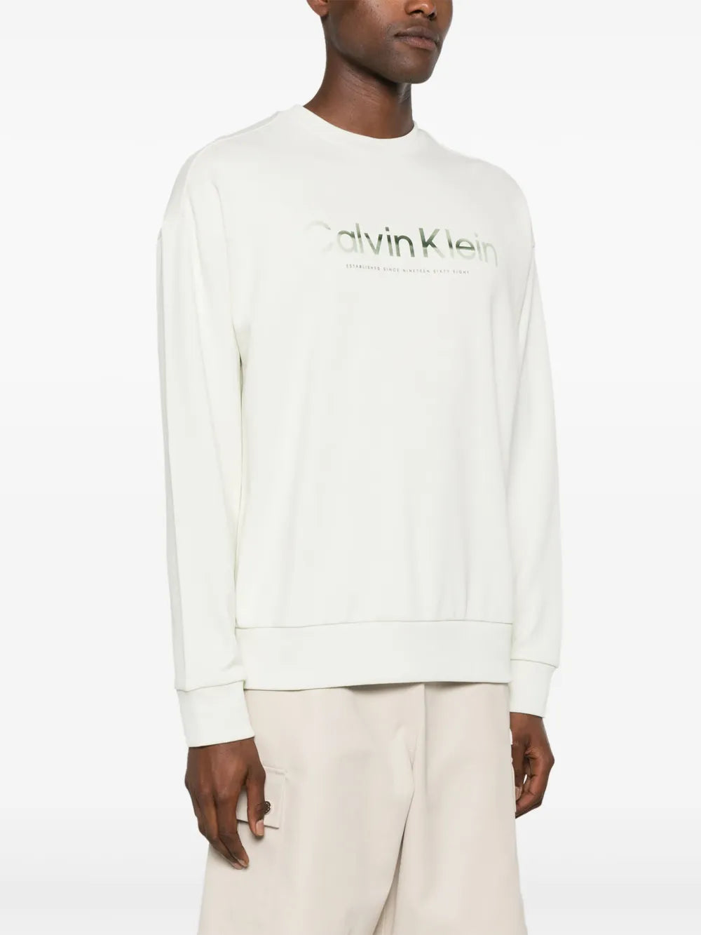 Calvin Klein  logo-print organic cotton sweatshirt