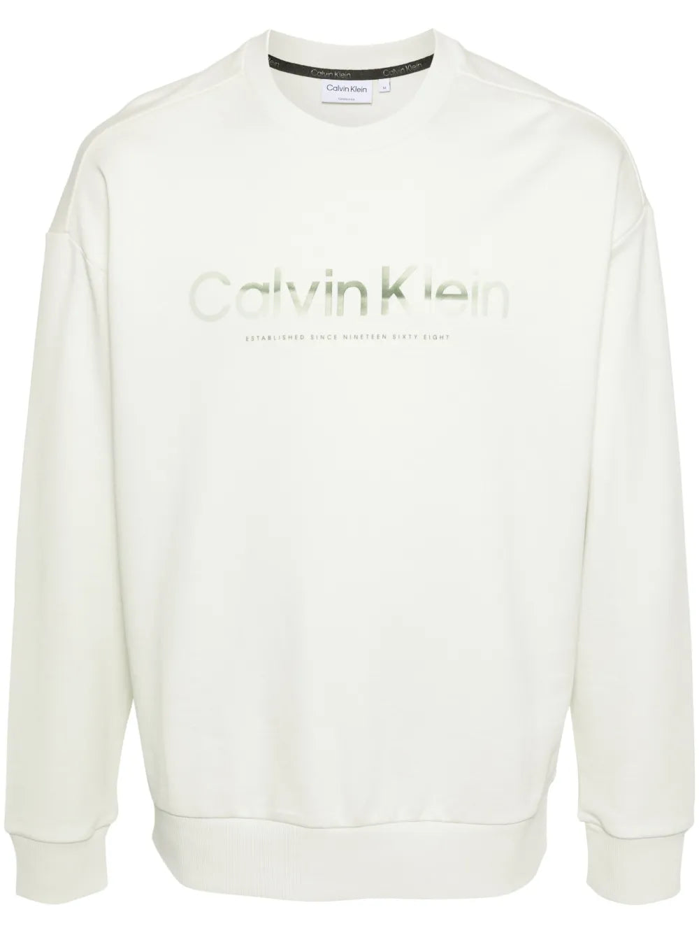 Calvin Klein  logo-print organic cotton sweatshirt