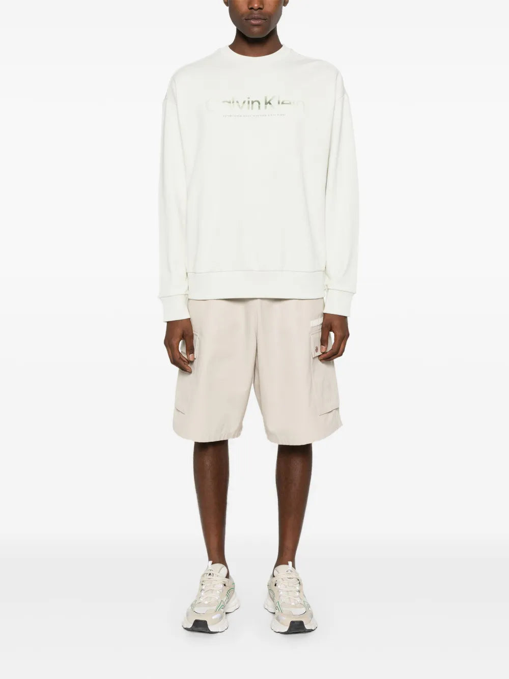 Calvin Klein  logo-print organic cotton sweatshirt