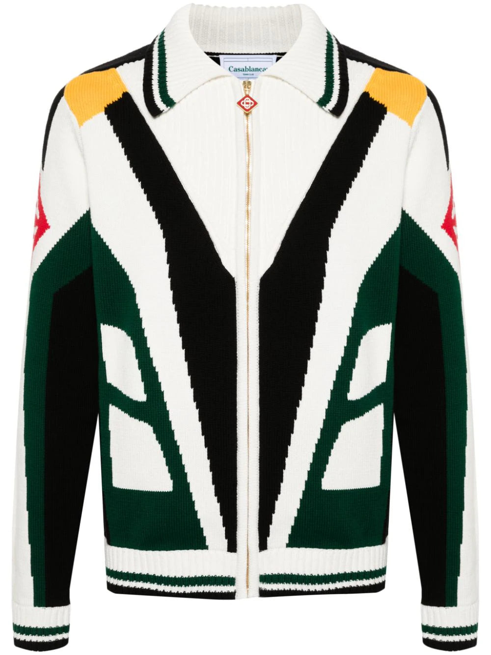Casablanca  intarsia-knit cotton cardigan