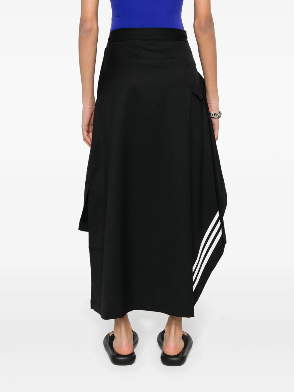 Y-3  3-Stripes-logo asymmetric skirt