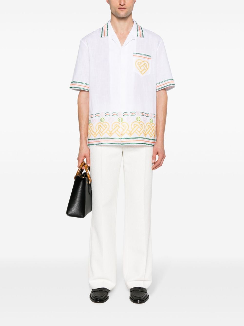 Casablanca Gradient Heat broderie-anglaise shirt